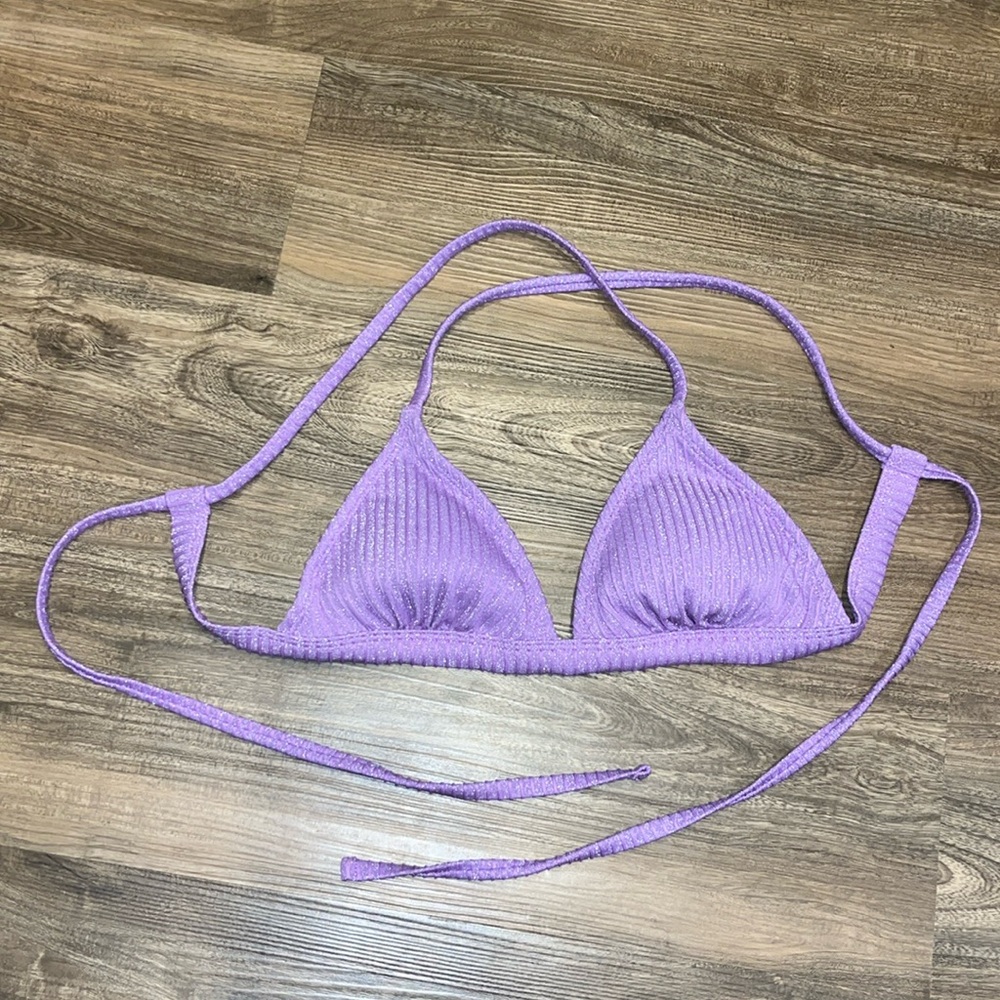 Purple Sparkly Bikini Top